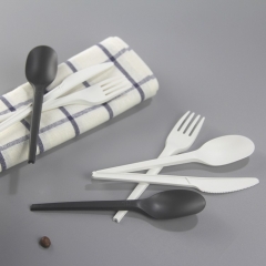 Cuchara de tenedor de calidad garantizada cubiertos de plástico personalizados cubiertos biodegradables de Pla
