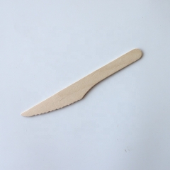 Cuchillo de madera desechable compostable biodegradable cuchillo de madera