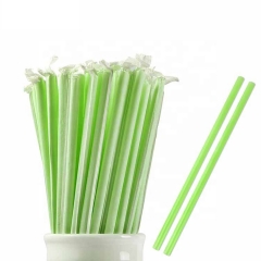 Custom Package 100% Compostable Plastic Drinking Straws Biodegradable