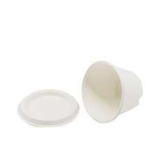 Disposable Bagasse Cup Sugarcane Biodegradable cups with lid