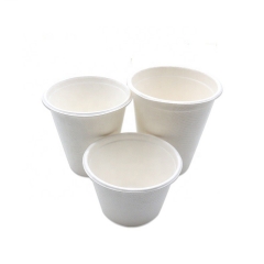 Chávena de molho descartável de bagaço de cana-de-açúcar de 4 oz de venda quente com tampa