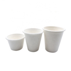 Catering biodegradable taza de café de caa de azúcar de pulpa de bagazo de 7 oz