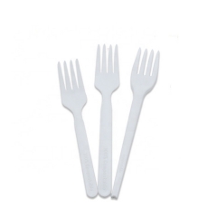 100 % biodégradable compostable CPLA bicouverts jetables blancs