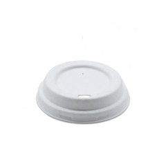 80mm Sugarcane Bagasse Cup Lid for Hot Coffee Cup