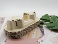 4 Cup Biodegradable Disposable Sugarcane Bagasse Coffee Cup Tray