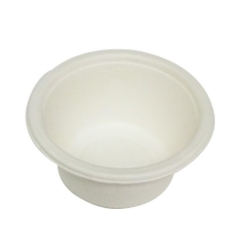 Tasses de canne à sucre jetables biodégradables de 2 oz non blanchies