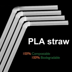 Direkt ab Werk verpackter 12 mm PLA Bubble Tea biologisch abbaubarer Strohhalm