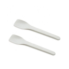 Alternative plastic 100% compostable CPLA ice cream spoon disposable with logo