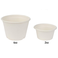 アイスクリーム用の安いノベルティ生分解性エコサトウキビパルプカップ