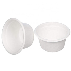 Novedad barata Eco biodegradable taza de pulpa de caa de azúcar para helado