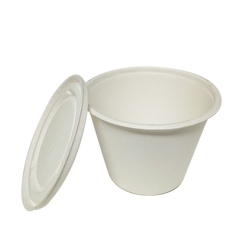 Taza de café desechable caa de azúcar tazas biodegradables seguras para microondas