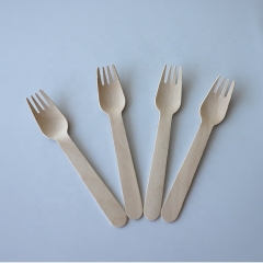 Biodegradable Compostable Disposable Wooden Fork Wood Fork