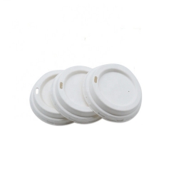 90mm New Nature Compostable Disposable Bagasse Lid for Coffee Cup