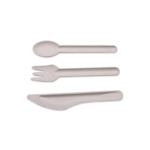 6 inch Sugarcane Cutlery Set Biodegradable Disposable Cutlery