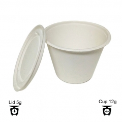 Tazza di canna da zucchero biodegradabile monouso ecocompatibile da 500 ml