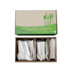 100% Compostable Cutlery Set for Wedding Party Picnic and Event