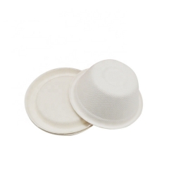 White cup biodegradable 2oz Sugarcane cup with lid