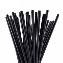 10mm Eco Friendly Milktea Drinking Black Biodegradable Straws