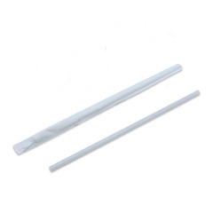 Biodegradable Individually Wrapped PLA Compostable Drinking Straw With Custom Printed Logo