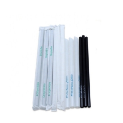 100% Compostable Large Size PLA Biodegradable Straw for Bubble Tea