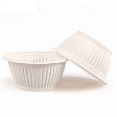 Takeaway 156ml Food Grade Biodegradable Cornstarch Dessert Bowls For Konjac Noodles Use