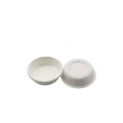 Eco-friendly Disposable Sugarcane Pulp Dipping Sauce Cups With Lids