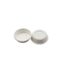 Tasses de bagasse biodégradables à la canne à sucre jetables minimales de 1 oz de sauce