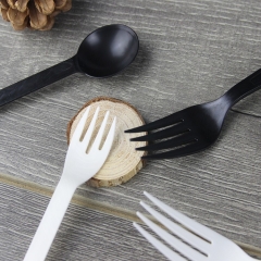 Οικολογικό φιλικό εστιατόριο κέικ Ολοκαίνουργιο βιοδιασπώμενο πλαστικό σετ μαχαιροπίρουνα