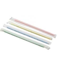 Compostable Plant-based Cornstarch Biodegradable PLA Straw With Spoon