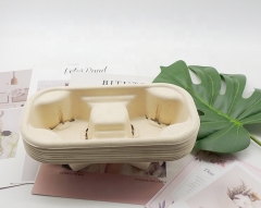 2 Cup Eco-Friendly bagasse Takeout Coffee Cup Holder