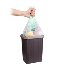 Bolsas de comestibles de plástico biodegradables Bolsas de camiseta reutilizables con asas