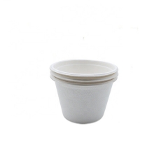 Одноразовая чашка для соуса из сахарного тростника на 4 унции с крышкой