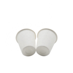 Tasses à lait jetables de pulpe de canne à sucre biodégradable de 7 oz avec couvercles