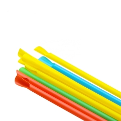 Disposable individually wrapped disposable biodegradable drinking straws pls drinking spoon straw