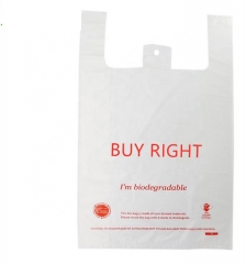 Personnalisez le sac à provisions jetable biodégradable en pla avec logo imprimé
