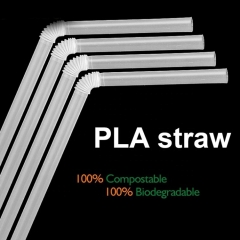 Compostable 6*210MM PLA Straws Biodegradable Drinking Straws
