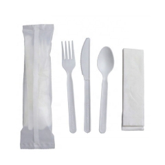 Set di posate CPLA di amido di mais biodegradabile 100% utensili compostabili