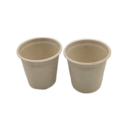 Xícara de café descartáveis ​​xícaras de cana biodegradáveis ​​personalizadas de 140 ml