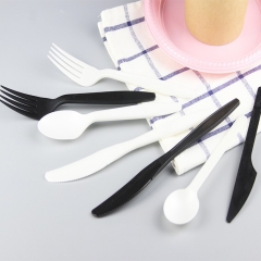 Bánh nhà hàng thân thiện với môi trường Bộ dao kéo bằng nhựa có thể phân hủy sinh học mới