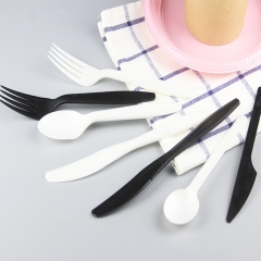 Eco friendly Restaurant Cake Brand New Biodegradable Flatware Plastic Cutlery Set