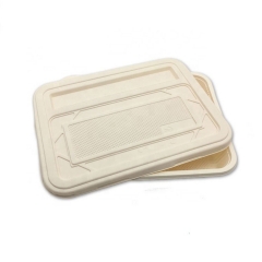 Bandeja de almoo biodegradável de 5 compartimentos de amido de milho descartável para a escola