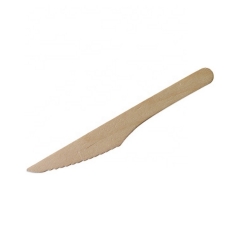 Couteau en bois jetable biodégradable compostable couteau en bois
