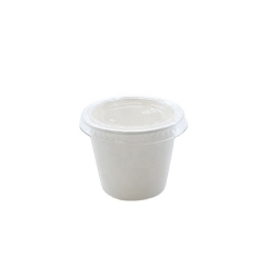 Одноразовая чашка для соуса из сахарного тростника на 4 унции с крышкой