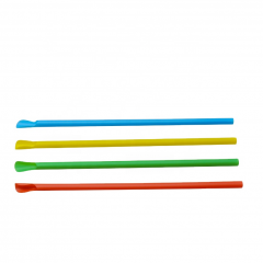 100% Compostable Recyclable PLA Plastic Drinking Spoon Straw at Diameter 6mm