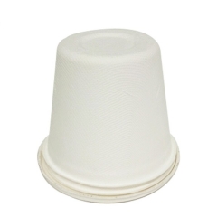 Tasse de canne à sucre biodégradable Fashion Cup avec couvercle pour toutes sortes d'occasions