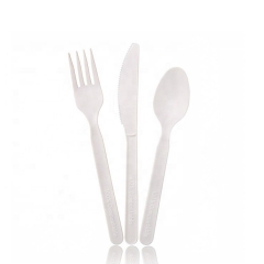 Factory Direct 100% Biodegradable 7 Inch PLA Cutlery Set with CPLA Spoon Fork Knife