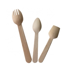 Compostable Disposable Wooden Cutlery Set Wood Cutlery
