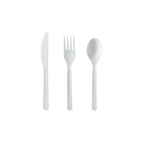 Western Restaurant Knife Fork Spoon CPLA Compostable Cutlery Set