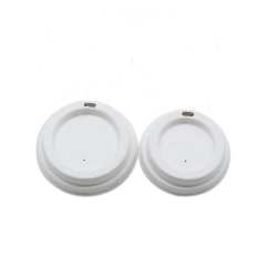 90mm Sugarcane Pulp Coffee Cup Lid For 12oz Cups