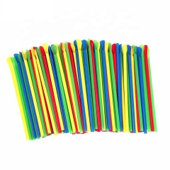 Disposable Stocked PLA Biodegradable Spoon Straw for Ice